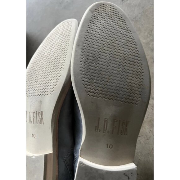 JD FISK Men’s Size 10 Blue Light Leather Suede Sole Lace up OXFORD SHOES - Picture 10 of 14